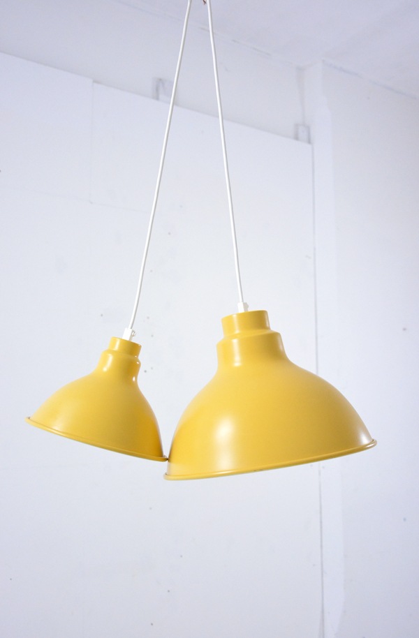 Available In Uk From Danish A Vintage Metal Pendant Light Yellow And White