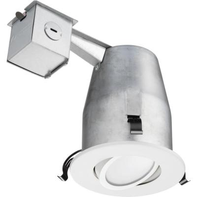 Lithonia Lighting 4 In Recessed White Gimbal Led Downlighting Kit